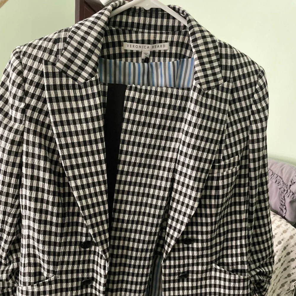 EUC Veronica Beard Caldwell Gingham Dickey Jacket - Picture 7 of 10